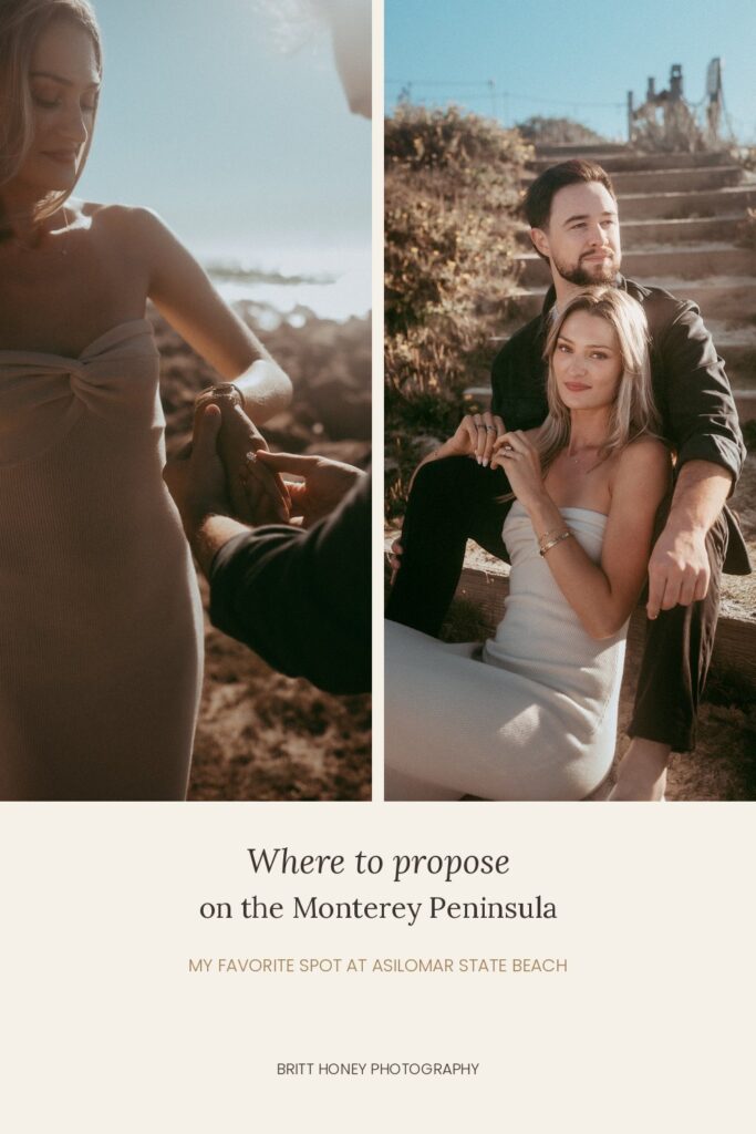 Pinterest pin: Where to propose on the Monterey Peninsula, my favorite spot at Asilomar State Beach