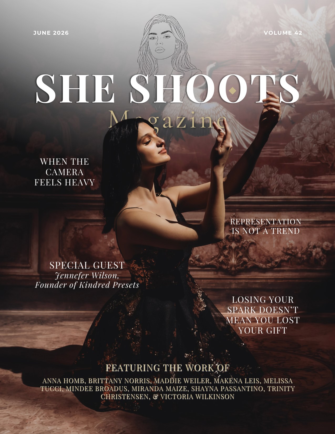 Cover of She Shoots Magazine Volume 42, the issue featuring Monterey family photographer Brittany Norris of Britt Honey Photography